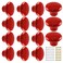 Qjaiune 15pcs Ceramic Red Drawer Knobs Round Shaped Dresser Knobs Cute Kitchen Cabinet Pull Handles Kids Bedroom