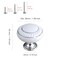 HUAMULAN 10 Pack Ceramic Knob White Silver Dresser Kitchen Round Cabinet PullsZinc Alloy Base Cupboard Wardrobe Drawer Door Handles3 Size Screws