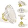 SHINY HANDLES Satin Brass Cabinet Knobs and Pulls Gold Cabinet Hardware for Dresser Clear Glass Crystal Drawer Hardware Oval 16 Pack