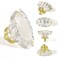 SHINY HANDLES Satin Brass Cabinet Knobs and Pulls Gold Cabinet Hardware for Dresser Clear Glass Crystal Drawer Hardware Oval 16 Pack
