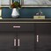 TUMBEELLUWA Double Crystal Points Cabinet Knob with Screws Stone Wand Brushed Brass Handle Pull for Cupboard Dresser Kitchen Office Decor Rose Quartz