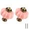 Zernmiarder Pink Pumpkin Knobs 12 Pack Ceramic Cabinet Knobs Vintage Drawer Pulls Antique Dresser Pulls with Screws for Closet Drawer Cupboard Cabinet and DIY Home Project