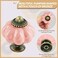 Zernmiarder Pink Pumpkin Knobs 12 Pack Ceramic Cabinet Knobs Vintage Drawer Pulls Antique Dresser Pulls with Screws for Closet Drawer Cupboard Cabinet and DIY Home Project