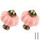 Zernmiarder Pink Pumpkin Knobs 12 Pack Ceramic Cabinet Knobs Vintage Drawer Pulls Antique Dresser Pulls with Screws for Closet Drawer Cupboard Cabinet and DIY Home Project
