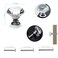 OctinPris Crystal Glass Knobs for Cabinet 6 Pack Crystal Drawer Knobs Diamond Shape Dresser Knob 30mm for Kitchen Bathroom Vanity Cupboard Closet Door