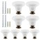 Suiwotin Vintage 8pcs White Ceramic Cabinet Knobs Pulls for Closet Cupboard Furniture