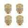 LFWATAXY 4PCS Crystal Cabinet Metal Stylish Shiny Kitchen Hardware Knobs and Pulls Drawer Furniture Dresser Drawer with Screws Silver Rectangle