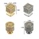 LFWATAXY 4PCS Crystal Cabinet Metal Stylish Shiny Kitchen Hardware Knobs and Pulls Drawer Furniture Dresser Drawer with Screws Silver Rectangle
