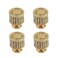 LFWATAXY 4PCS Crystal Cabinet Metal Stylish Shiny Kitchen Hardware Knobs and Pulls Drawer Furniture Dresser Drawer with Screws Silver Rectangle