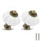 Zernmiarder White Pumpkin Knobs 12 Pack Ceramic Cabinet Knobs Vintage Drawer Pulls Antique Dresser Pulls with Screws for Closet Drawer Cupboard Cabinet and DIY Home Project