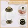 Zernmiarder White Pumpkin Knobs 12 Pack Ceramic Cabinet Knobs Vintage Drawer Pulls Antique Dresser Pulls with Screws for Closet Drawer Cupboard Cabinet and DIY Home Project