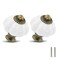 Zernmiarder White Pumpkin Knobs 12 Pack Ceramic Cabinet Knobs Vintage Drawer Pulls Antique Dresser Pulls with Screws for Closet Drawer Cupboard Cabinet and DIY Home Project