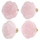 Rockcloud Pack of 4 Rose Crystal Drawer Knobs Cupboard Pulls Handle Cabinet Flower Knobs Furniture Hardware Rose Quartz