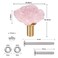 Rockcloud Pack of 4 Rose Crystal Drawer Knobs Cupboard Pulls Handle Cabinet Flower Knobs Furniture Hardware Rose Quartz