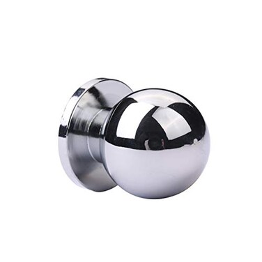 Riverockod 10 Pack Polished Chrome Cabinet knobs1 Inch 25mm Ball Furniture knobsRound Solid Cabinet Hardware Pulls for Dresser Drawers PC