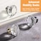 VEHCIL Crystal Cabinet Knobs 8 Pack Gold Drawer Dresser Knobs Single Hole Vintage Dresser Pulls for Cupboard Closet Bathroom Dresser Drawers Retro Round Flower Design