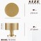 RZDEAL 2pcs Solid Brass Cabinet Knobs Pulls Cabinet Drawer Dresser Gold Knobs Modern Handles 118x11828mmx28mmBrushed Brass Finish