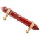 mookaitedecor Brushed Brass with Red Jasper Double Crystal Points Drawer Pulls Cabinets Handles Door Knobs for Dresser Cupboard Kitchen Decor