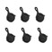 Zeckos Set of 6 Black Mini Cast Iron Skillet Drawer Pulls Decorative Kitchen Cabinet Knobs for Rustic Charm Simple Installation Each 225 Inches in Height