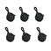 Zeckos Set of 6 Black Mini Cast Iron Skillet Drawer Pulls Decorative Kitchen Cabinet Knobs for Rustic Charm Simple Installation Each 225 Inches in Height