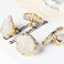 FZBHRO White Geode Cabinet Knobs Crystal Stone Drawer Knobs Handles Decorative Gold Plated Gemstone Cupboard Pulls for Home Office Decor 4 Pack