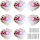 Tverghvad Ceramic Hand Painted Drawer Knobs 8 Pack Vintage Flower Round Cabinet Knobs and Pulls Kitchen Furniture Knobs for DresserCupboardWardrobeCloset Pink 8 Pieces