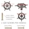 LLDYNW 6 Pcs Ship Rudder Handles Ship Helm Cabinet Knobs Ocean Theme Zinc Alloy Handles Dresser Furniture Door Single Hole Pull Handles Ancient Tin