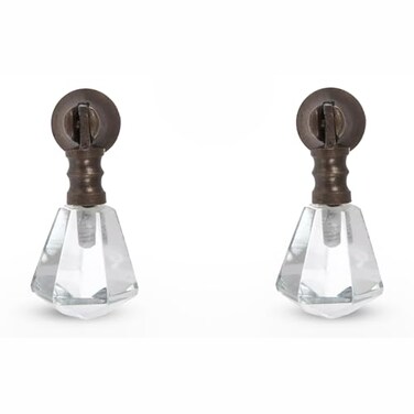 Hobby Lobby Antique Bronze Glass Teardrop Knob Premium Decorative Knobs for Cabinets and Drawers Novelty Furniture Knobs and Pulls for DIY Hardware Crafts Vanity Dresser Hardware for Home Decor Set of