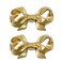Savagrow 2Pcs 197 Bow Drawer Knobs Brass Metal Cabinet Knobs Decorative Single Hole Gold Dresser Handles