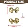 Savagrow 2Pcs 197 Bow Drawer Knobs Brass Metal Cabinet Knobs Decorative Single Hole Gold Dresser Handles