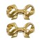 Savagrow 2Pcs 197 Bow Drawer Knobs Brass Metal Cabinet Knobs Decorative Single Hole Gold Dresser Handles