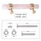 mookaitedecor Set of 2 Brushed Brass with Rose Quartz Crystal Drawer Knobs Kitchen Cabinet Handles Pulls Door Knobs for Dresser Cupboard Hardware 59 Inches
