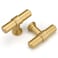 LONTAN 12 Pack Gold Cabinet Knobs Matte Gold Kitchen Cabinet Knobs for Dresser Drawers Brushed Gold Tbar Hardware for Dresser BathroomZinc Alloy Base