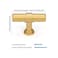 LONTAN 12 Pack Gold Cabinet Knobs Matte Gold Kitchen Cabinet Knobs for Dresser Drawers Brushed Gold Tbar Hardware for Dresser BathroomZinc Alloy Base