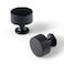Goo-Ki GooKi Elegant Black Zinc Alloy Cabinet Large Knob Single Hole Striped Decorations Cabinet Pull Hardware for Bedroom Kitchen 6 Pack