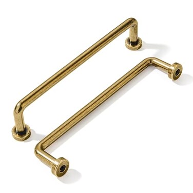 khtumeware 10 Pack Burnished Antique Brass Cabinet Pulls 5 Hole Center Classic Vintage Drawer Handles Kitchen Cupboard Bathroom Dresser Cabinet Hardware