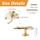 MOROBOR 6PCS Ginkgo Cupboard Knobs Solid Metal Drawer Pulls Creative Decorate Pulls for Wardrobe Cupboard Drawer Bookcase Furniture Classic Cabinet Hardware Gold