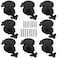 Kelier Antique Cabinet Knobs Vintage Retro Mushroom Drawer Knobs with Backplate Dresser Pull Handles for KitchenCupboardWardrobeCabinet BlackBackplate 8 Pieces