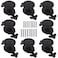 Kelier Antique Cabinet Knobs Vintage Retro Mushroom Drawer Knobs with Backplate Dresser Pull Handles for KitchenCupboardWardrobeCabinet BlackBackplate 8 Pieces