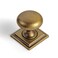 Goo-Ki GooKi Antique Brass Zinc Alloy Cabinet Knob with Backplate Single Hole Center Cabinet Pull Hardware for Bedroom Kitchen 6 Pack8611F32