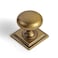 Goo-Ki GooKi Antique Brass Zinc Alloy Cabinet Knob with Backplate Single Hole Center Cabinet Pull Hardware for Bedroom Kitchen 6 Pack8611F32
