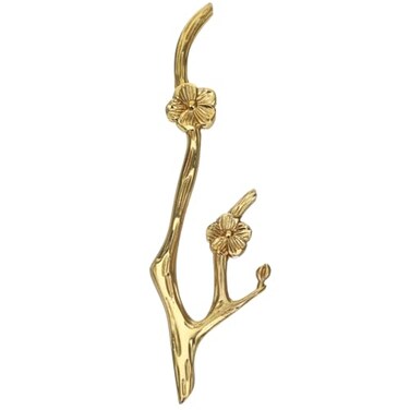 OSALADI Brass Blossom Handle 591 Inch Flower Branch Cabinet Drawer Pulls Decorative Knobs for Dresser Closet Cupboard Wardrobe Hardware