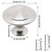 YuGtcen Cabinet Knobs 12 Pack Stainless Steel Kitchen Cabinet Knobs 116 inch Knobs Furniture Hardware Pulls Modern Round Knobs for Dresser Drawers Cupboard Dresser Closet Door Bushed Silver 12