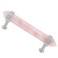 mookaitedecor Brushed Stainless Steel with Rose Quartz Double Crystal Points Drawer Pulls Cabinets Handles Door Knobs for Dresser Cupboard Kitchen Decor