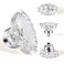 SHINY HANDLES 16 Pack Polished Chrome konbs Glass Cabinet Knobs Vintage Crystal Knobs and Pulls for Dresser DrawerOval