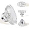 SHINY HANDLES 16 Pack Polished Chrome konbs Glass Cabinet Knobs Vintage Crystal Knobs and Pulls for Dresser DrawerOval