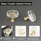 QOGRISUN 15Pack Brass Crystal Cabinet KnobsGlass Crystal Gold Drawer Knobs114Inch PolygonDecorative Dresser Pulls Modern Cabinet Hardware
