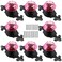 Kelier Crystal Glass Cabinet Knobs 8 Pack Elegant Diamond Drawer Knobs with Plate Dresser Pull Handles for KitchenCupboardWardrobeCabinet Crystal Pink 8 Pieces