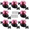Kelier Crystal Glass Cabinet Knobs 8 Pack Elegant Diamond Drawer Knobs with Plate Dresser Pull Handles for KitchenCupboardWardrobeCabinet Crystal Pink 8 Pieces