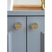 Perilla Home Aubrey Wooden BlackWhite Knobs Pack of 6 Handmade 15 Inch Diameter Kitchen Cabinets Knobs Stylish Pulls with Brass Metal Screw Drawer Knobs for Closet Hallway Bedrooms Bathroom